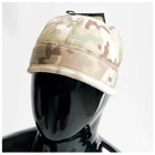 Флісова тактична шапка-підшоломник MFH Camo мультикам S - зображення 1
