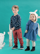 Дитячі штани Pinokio Happy Llama Joggers 86 см Червоні (5901033245312) - зображення 3