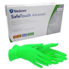 Рукавички нітрилові Medicom SafeTouch Advanced Green Зелені XS (5-6) - зображення 1