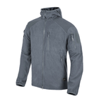 Кофта флісова Helikon-Tex Alpha Hoodie Jacket Grid Fleece Shadow Grey S - зображення 1