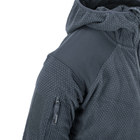 Кофта флисовая Helikon-Tex Alpha Hoodie Jacket Grid Fleece Shadow Grey S - изображение 10