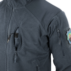Кофта флісова Helikon-Tex Alpha Hoodie Jacket Grid Fleece Shadow Grey S - зображення 11