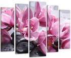 Модульная картина из 5 частей в гостиную спальню Цветы Art-16_5 80х118 см