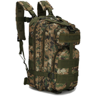 Армійський військовий тактичний штурмовий рюкзак HardTime 20 літрів лісовий камуфляж