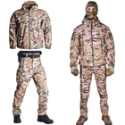 Тактический военный зимний коcтюм HAN WILD Soft Shell Multicam Куртка флисовая и флисовые штаны софтшелл 2XL Мультикам HWM0026800099-3 - изображение 1