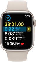 Smartwatch Apple Watch Series 8 GPS + Cellular 41mm Starlight Aluminium Case with Starlight Sport Band (MNHY3) - obraz 5