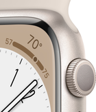 Smartwatch Apple Watch Series 8 GPS + Cellular 41mm Starlight Aluminium Case with Starlight Sport Band (MNHY3) - obraz 6