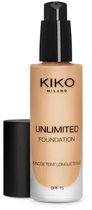 Тональна основа для обличчя Kiko Milano Unlimited Foundation SPF 15 Warm Beige 15 стійка 30 мл (8025272627511)