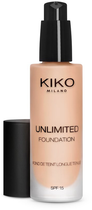 Тональна основа для обличчя Kiko Milano Unlimited Foundation SPF 15 Neutral 60 стійка 30 мл (8025272627542)