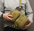 Тактическая сумка через плечо Tactic городская сумка наплечная Койот (9060-coyote) - изображение 6
