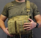 Однолямочный тактический рюкзак Tactic городской военные рюкзак 9 л Койот (ta9-coyote) - изображение 13