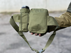 Тактическая сумка на пояс городская Tactical подсумок с карманом под бутылку Олива (1026-olive) - изображение 8
