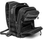 Однолямочный тактический рюкзак Tactic городской военные рюкзак 9 л Черный (ta9-black) - изображение 6