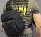 Однолямочный тактический рюкзак Tactic городской военные рюкзак 9 л Черный (ta9-black) - изображение 9