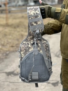 Однолямочный тактический рюкзак Tactic городской военные рюкзак 15 л Пиксель (ta15-pixel) - изображение 7