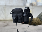 Тактическая сумка на пояс городская Tactical подсумок с карманом под бутылку Черный (1026-black) - изображение 7