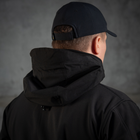 Армійська чоловіча куртка з капюшоном Soft Shell Чорний XL (99214) Kali - зображення 5
