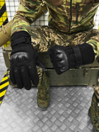 Тактические/военные зимние перчатки с усиленной накладкой Black/Черный (51354) - изображение 1