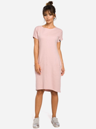 Sukienka T-shirt damska BeWear B050 86942 XL Pudrowy Róż (5902041193541) - obraz 1