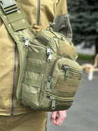 Універсальна тактична сумка на 20 л плечова військова сумка Tactic однолямкова сумка Олива (NB20-olive) - зображення 5