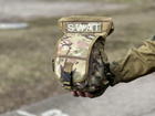 Військова тактична сумка на стегна Swat армійська сумка на стегно, ногу Tactic штурмова сумка поясна Мультикам (300-multic) - зображення 9