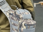 Універсальна тактична сумка на 20 л плечова військова сумка Tactic однолямкова сумка Піксель (NB20-pixel) - зображення 6
