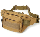 Військова поясна сумка тактична з molle армійська сумка бананка Tactic штурмова сумка поясна Койот (9000-coyote) - зображення 1