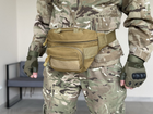 Военная поясная сумка тактическая с molle армейская сумка бананка Tactic штурмовая сумка поясная Койот (9000-coyote) - изображение 2