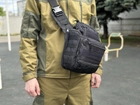 Універсальна тактична сумка на 20 л плечова військова сумка Tactic однолямкова сумка Чорний (NB20-black) - зображення 4
