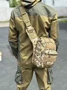 Універсальна тактична сумка на 20 л плечова військова сумка Tactic однолямкова сумка Мультикам (NB20-multicam) - зображення 3