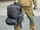 Тактический штурмовой рюкзак с подсумками Tactic военный рюкзак 55 литров Черный (1004-black) - изображение 8