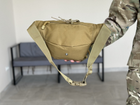 Військова поясна сумка тактична з molle армійська сумка бананка Tactic штурмова сумка поясна Койот (9000-coyote) - зображення 8
