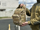 Універсальна тактична сумка на 20 л плечова військова сумка Tactic однолямкова сумка Мультикам (NB20-multicam) - зображення 7