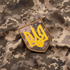 Шеврон нашивка на липучке Герб Украины на пикселе 8х10 см - изображение 3
