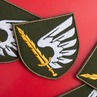 Шеврон на липучке 79-я отдельная десантно-штурмовая бригада Крыло 8х9,7 см олива - изображение 4