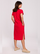 Sukienka koszulowa damska midi BeWear B222 1130317 XL Czerwona (5903887655156) - obraz 2
