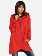 Bluza damska rozpinana streetwear długa BeWear B054 86954 2XL-3XL Czerwona (5903068402715) - obraz 1
