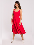 Sukienka letnia damska midi BeWear B218 1130303 2XL Czerwona (5903887654210) - obraz 1