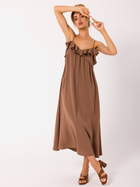 Sukienka trapezowa damska Made Of Emotion M743 S Chocolate (5903887698894) - obraz 3
