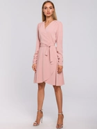 Sukienka kopertowa damska elegancka Made Of Emotion M487 XL Różowa (5903068465666) - obraz 1