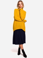 Sweter z golfem damski długi Made Of Emotion M468 S/M Żółty (5903068452079) - obraz 3
