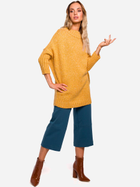 Sweter z golfem damski długi Made Of Emotion M470 L/XL Żółty (5903068452222) - obraz 3