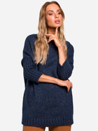 Sweter z golfem damski długi Made Of Emotion M470 L/XL Granatowy (5903068452208) - obraz 1