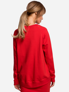 Bluza damska bez kaptura Made Of Emotion M492 2XL Czerwona (5903068475153) - obraz 2