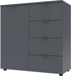Комод Doros Рон 1 80 х 38 х 81 см 1 фасад 4 ящика Графіт (41516006)