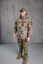 Куртка Soft shell мультикам мужская Водонепроницаемая тактическая на молнии с капюшоном 2XL - изображение 2