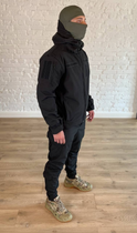 Тактический осенний костюм SoftShell черный для НГУ, ВСУ XL - изображение 2