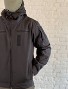 Тактический осенний костюм SoftShell черный для НГУ, ВСУ XL - изображение 13