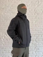 Тактичний осінній костюм SoftShell чорний для НГУ, ВСУ XXL - зображення 8