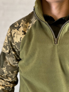 Убакс военный флисовый с рукавами рип-стоп (без подкладки) для ВСУ Пиксель/Олива S - изображение 6